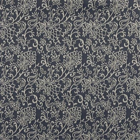 Designer Fabrics Designer Fabrics B600 54 in. Wide Navy Blue; Contemporary Floral Jacquard Woven Upholstery Fabric B600